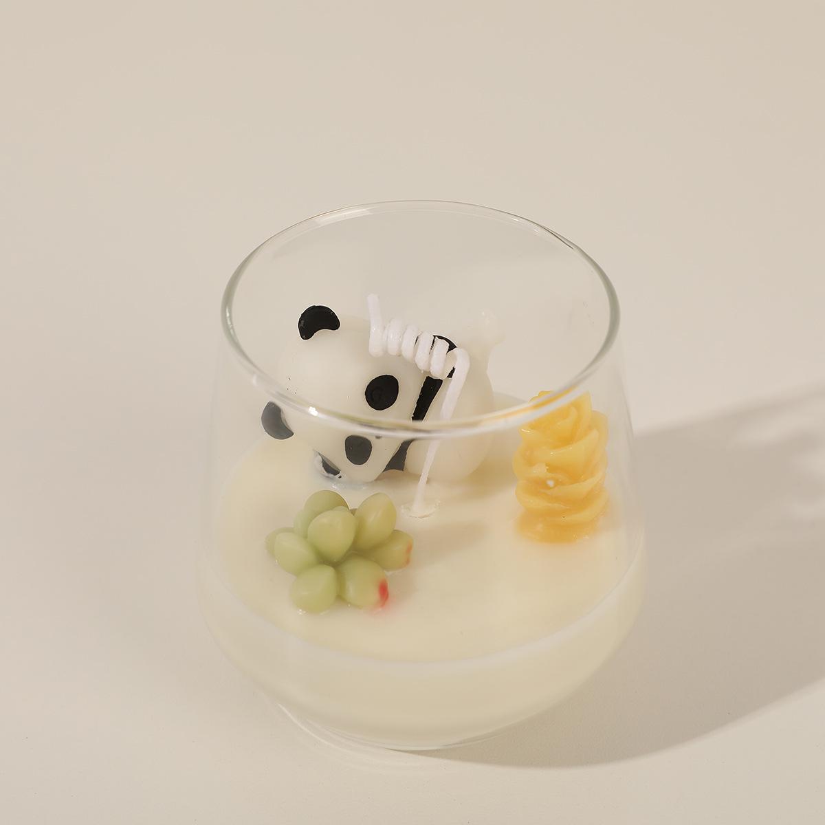 

Ароматерапевтическая свеча в горшке с пандой, мультяшная креативная форма, воск, украшения для ароматерапии для спальни, стойкий аромат Style 4