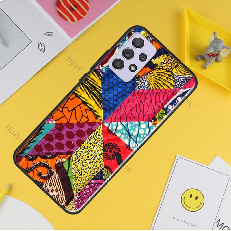 

African Wax Print Design Phone Case For Samsung Galaxy A32 A12 A42 A52 A72 A11 A51 A71 A21S A20S A50 A70 A10 Cover Samsung A10