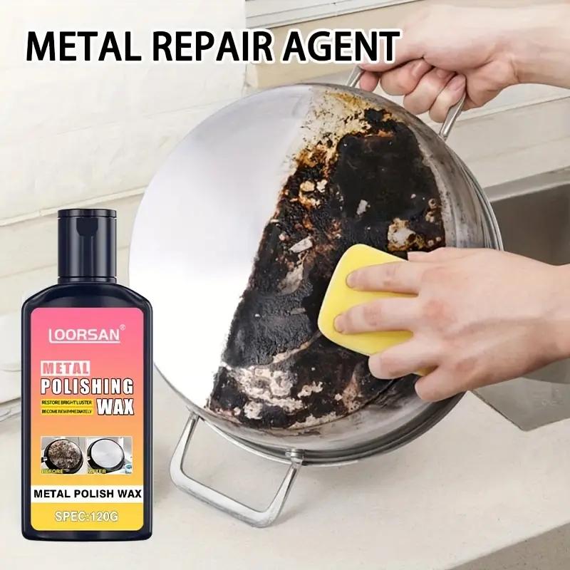 Universal Metal Polish - Gloss Finish, Suitable for Kitchen Cookware, Stainless Steel, Bathroom Faucets,Shine Restorer