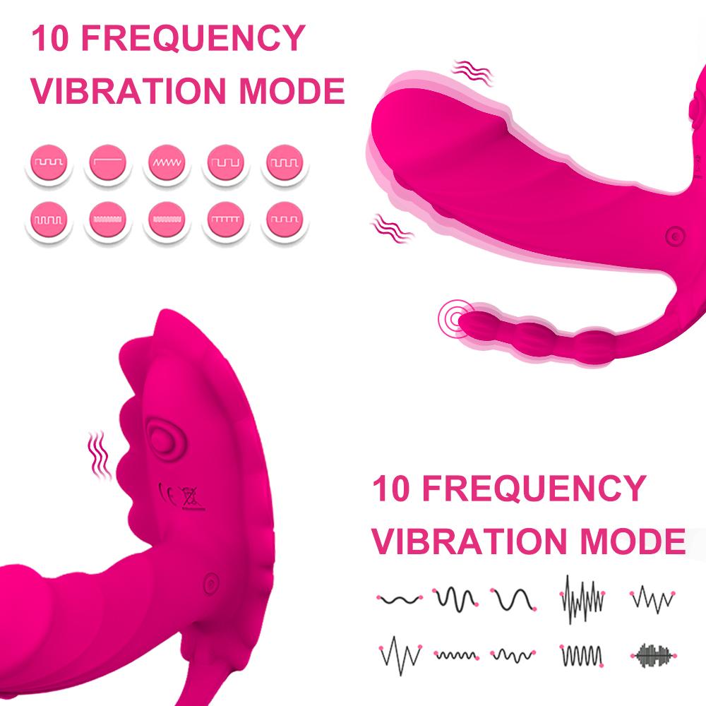 Wearable Dildo Vibrator G Spot Clitoris Stimulator Butterfly Vibrating Panties Erotic Toy Adult Toy For Women Orgasm Masturbator