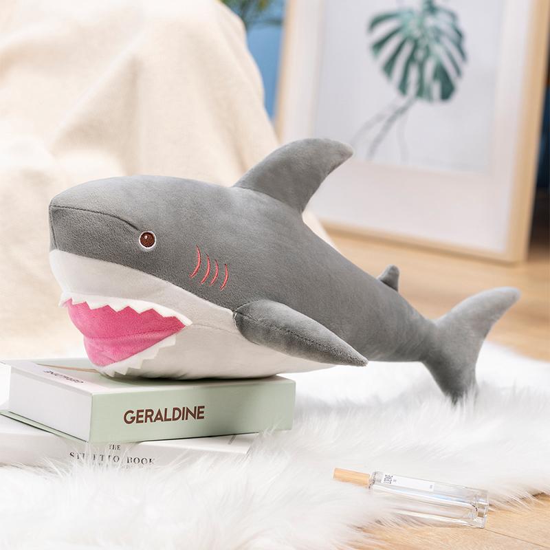 40/50cm Simulation Schwertwal Orca Plüschtiere Weiche Stofftiere Große Weiße Haie Puppen Meerestiere Wal Haie Kissen Heimdekoration 35-40cm