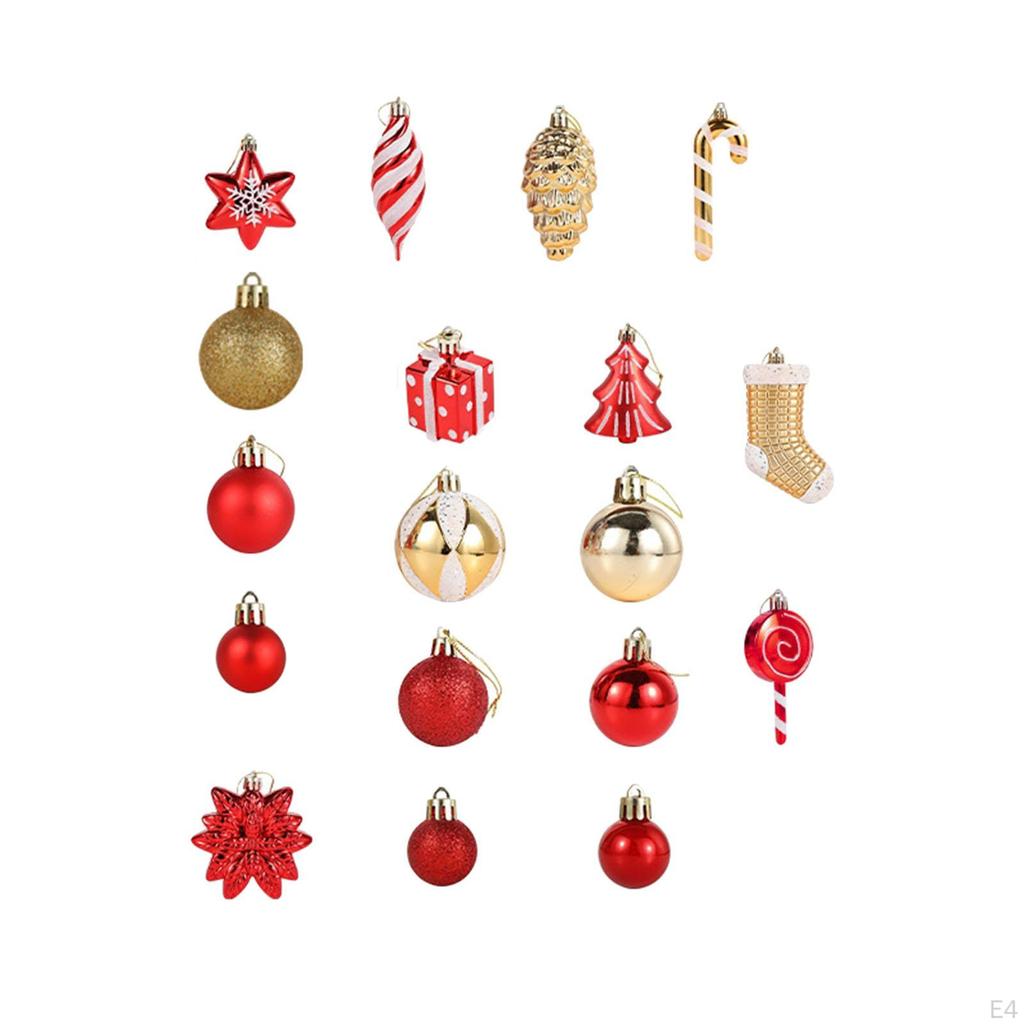 72 Pcs Christmas Ornaments Tree Decorations Hanging Party for Festival