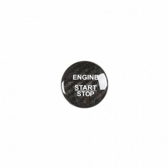 Real Carbon Fiber One-Button Start Switch Cover Trim For Benz C-Class 2015-2021