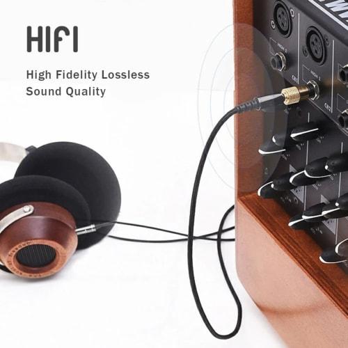 CNCTWO (Connect Two) 3.5mm Female to 6.35mm Male Audio Converter Adapter (Gold-Plated) for Guitar, Electric Guitar, Amplifier, Digital Piano, Keyboard