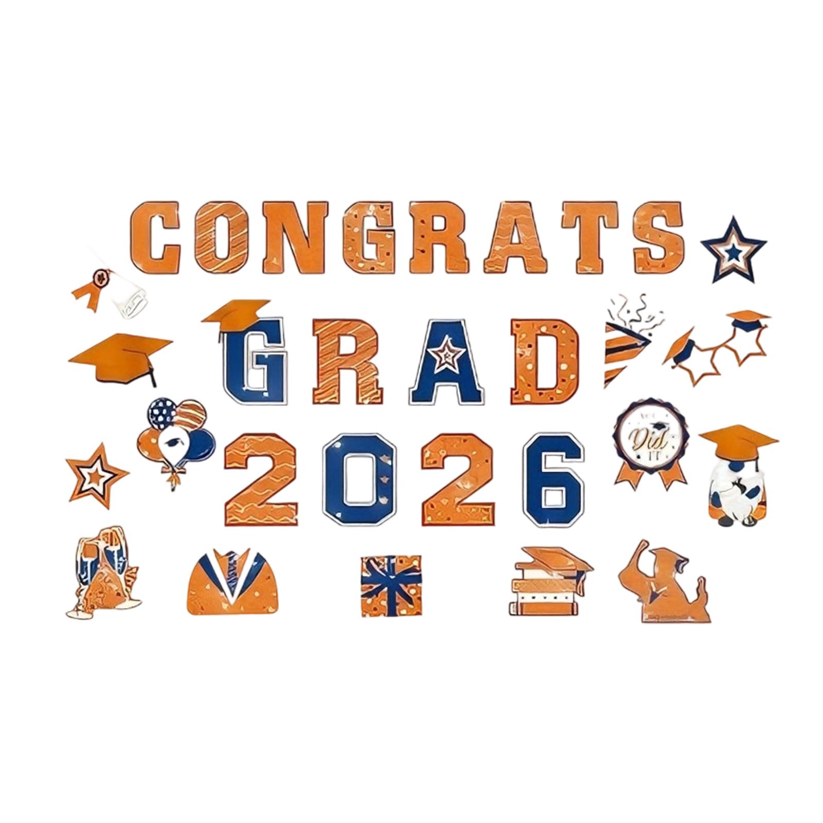 

2026 Graduates Car Magnetic Stickers, Pack Of 30 One Size