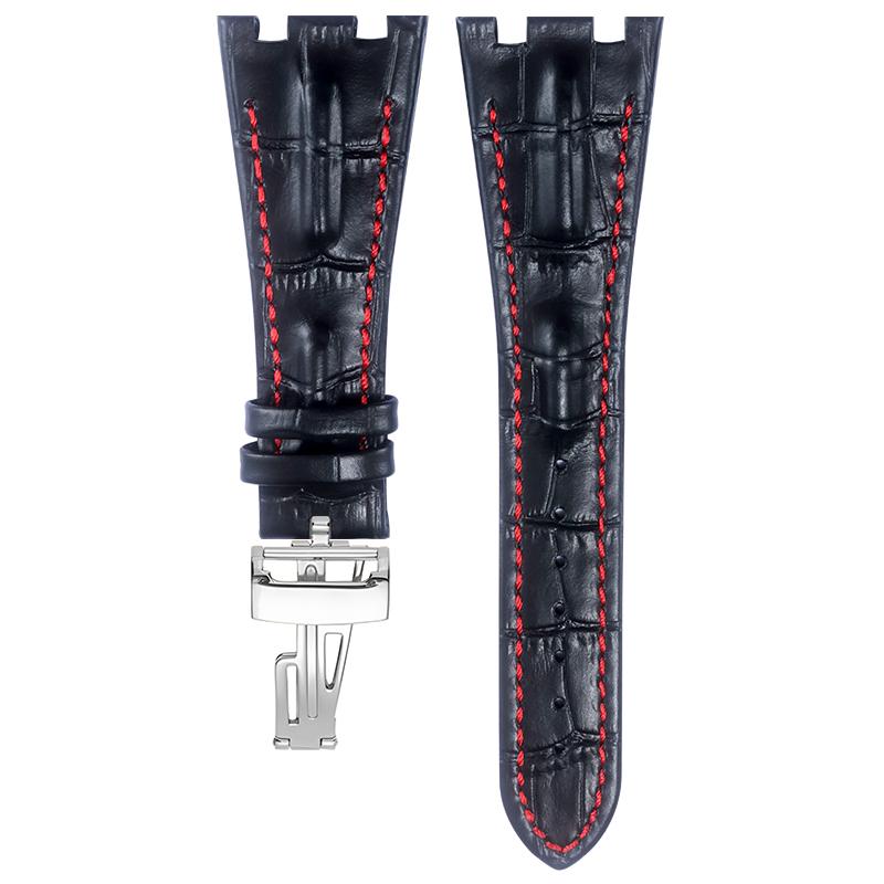 BRETA Echtes Leder Uhrenarmband für Audemars Piguet Royal Oak Offshore 15710 15703 26470 Armband für AP Faltschließe 28mm