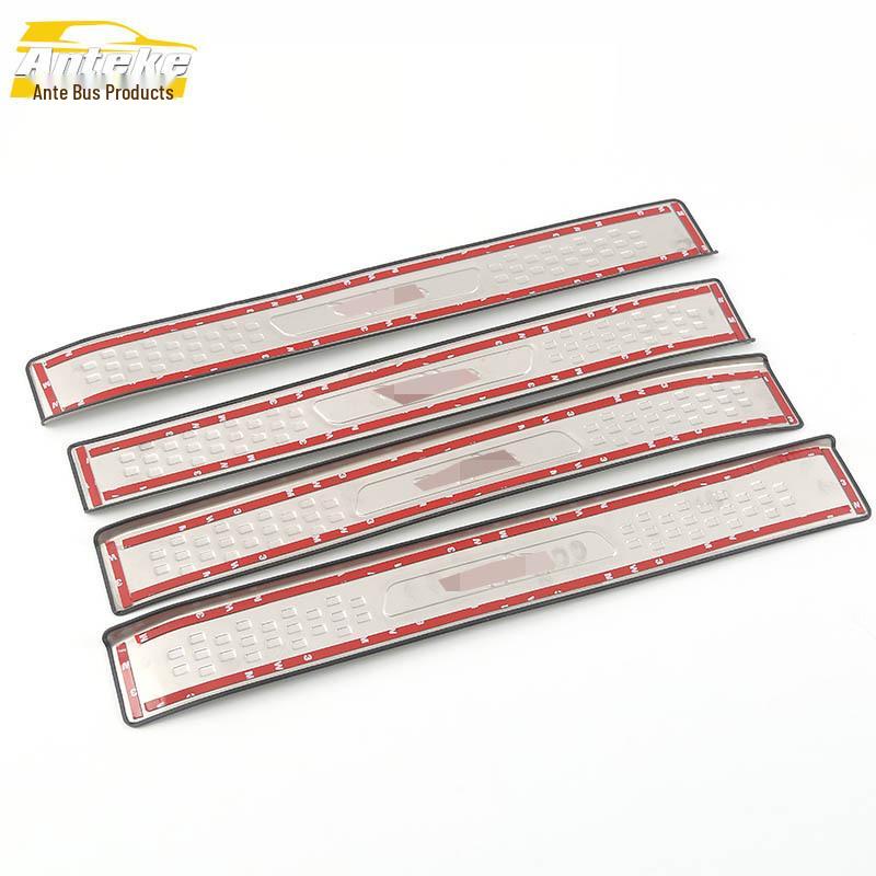 Hongguang S Stainless Steel Bumper Sill Protector with Decorative Anti-Scratch Strip