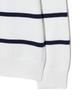 IRONYPORNO WHITELINE 86-Iroj365 Open-Neck Striped Long-Sleeve Knit White