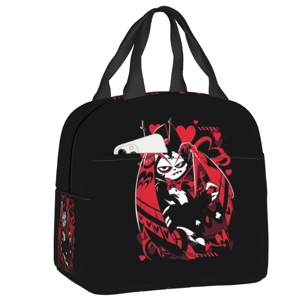 Custom Hazbins TV Show Animation Hotel Lunch Bag Men Women Thermal Cooler Insulated Lunch Boxes for Kids School