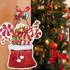 Door Festive Christmas Hanging Decor Accessories With Paper Wreaths Flower