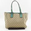 GUCCI Tote Bag 113017 Beige / green GG canvas Women Used