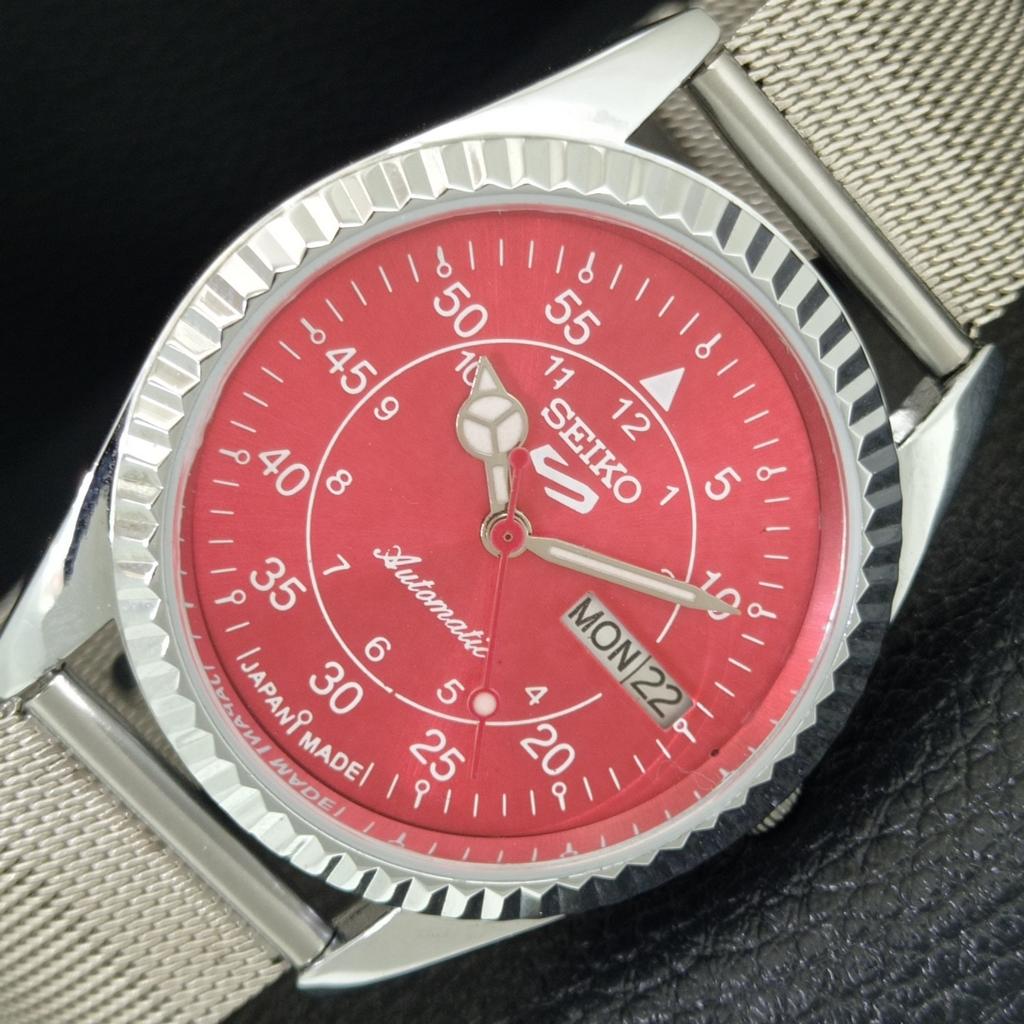 

REFURBISHED SEIKO 5 AUTOMATIC 6309A JAPAN MENS VINTAGE RED DIAL WATCH a442961-1