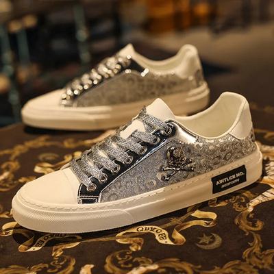 Mode Luxus Herren Freizeitschuhe Lametta Totenköpfe Marke Laufschuhe für Herren Klobige Sneaker 2024 Neue Schuhe Herren Designe Hochwertige Schuhe
