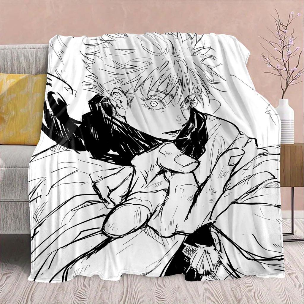 Jujutsu Kaisen Flannel Stylish Blanket Soft Warm Cozy Throw Lightweight Sofa Bed Decor -QJY