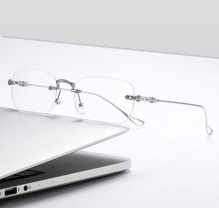 Fashionable Frameless Anti Blue Light Reading Glasses, High-quality Personalized and Simple Reading Glasses