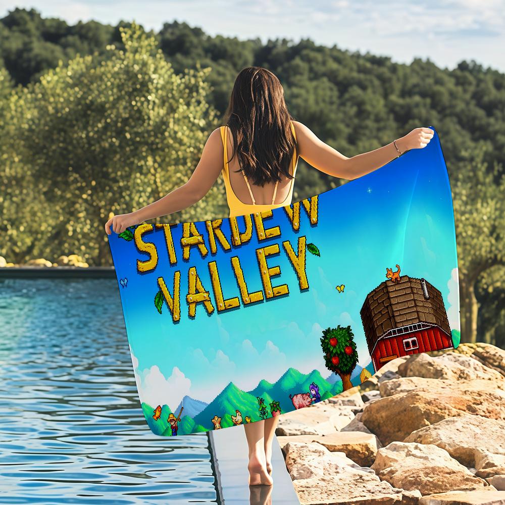 Game Stardew Valley cute chiken Towel Quick Drying Beach Towels Are Suitable For Swimming Pools Camping Yoga And The Gym
