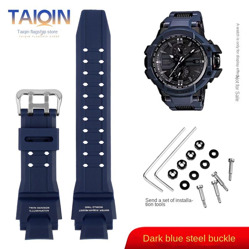 Orange red blue Men's wristband For Casio GA-1000/GA-1100 resin watchband GW-A1000/A1100/4000 silicone strap bracelet free tools