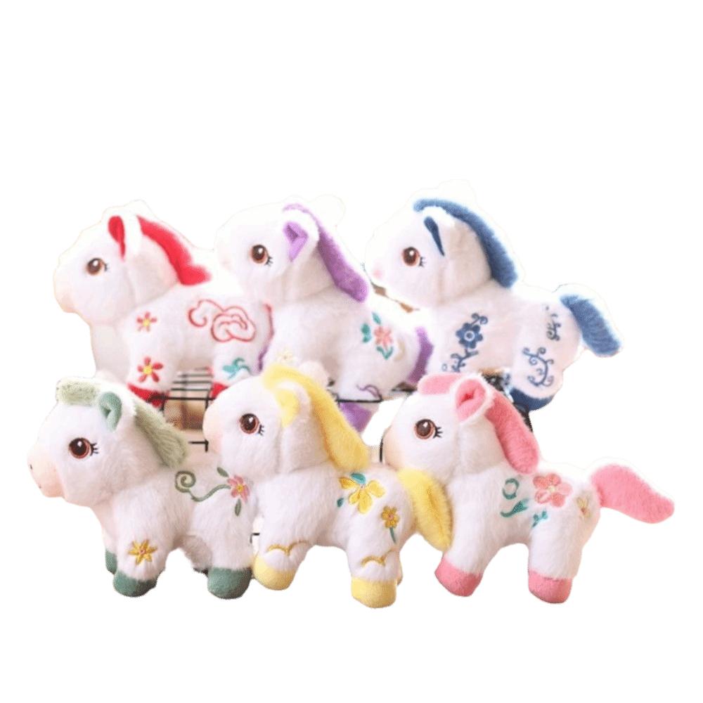 Hanging Decor Plush Pony Keychain Stuffed Animal Pony Pendant Cute Horse Plush Doll Bag Charm