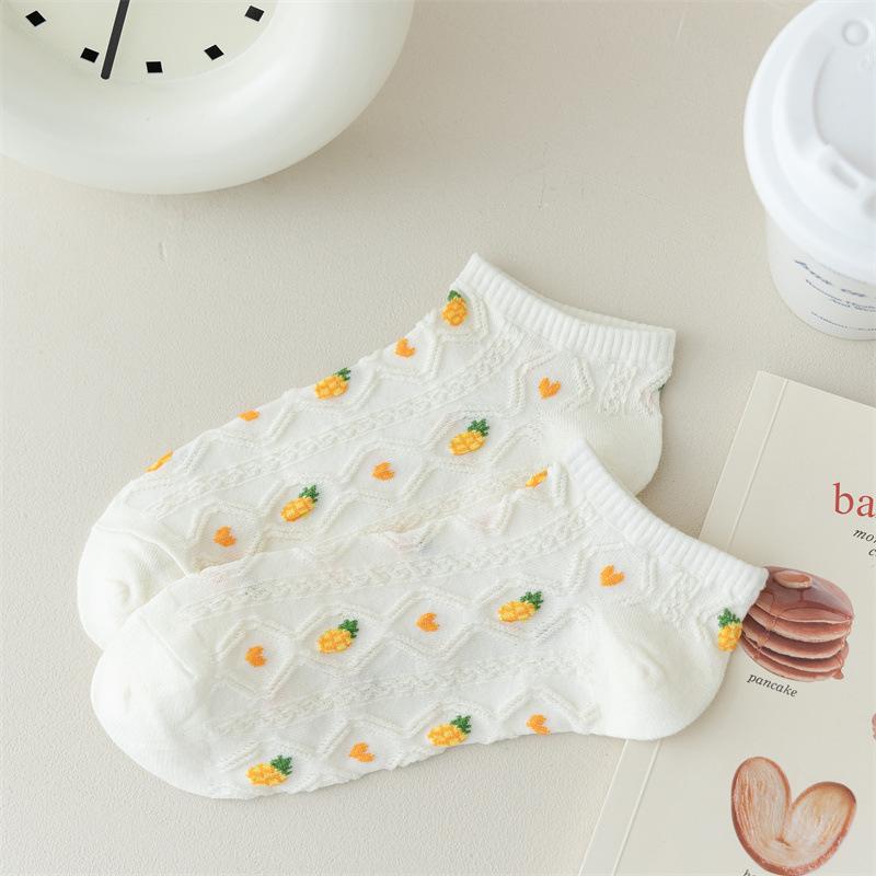 Japanese Cute Fruit Boat Socks Women'S Summer Low-Top Socks Student Girl Casual Socks Spring And Autumn Love Low-Rise Socks