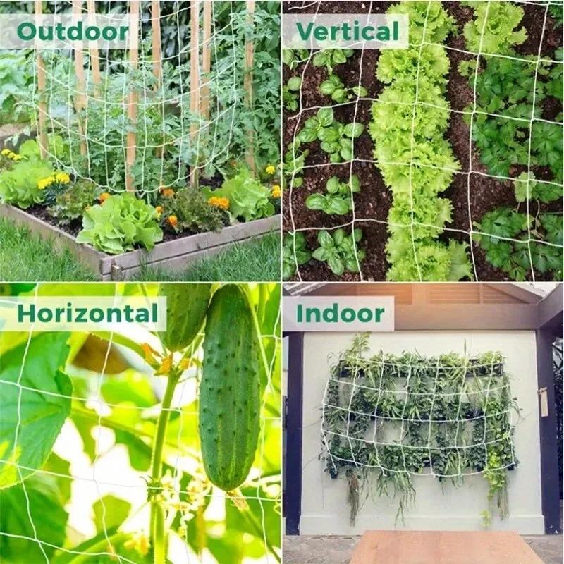 Garden Square Mesh Trellis Netting Polyester Plant Climbing Support Net For Outdoor Vegetables Fruits Vines Grow Tent Climber Holder
