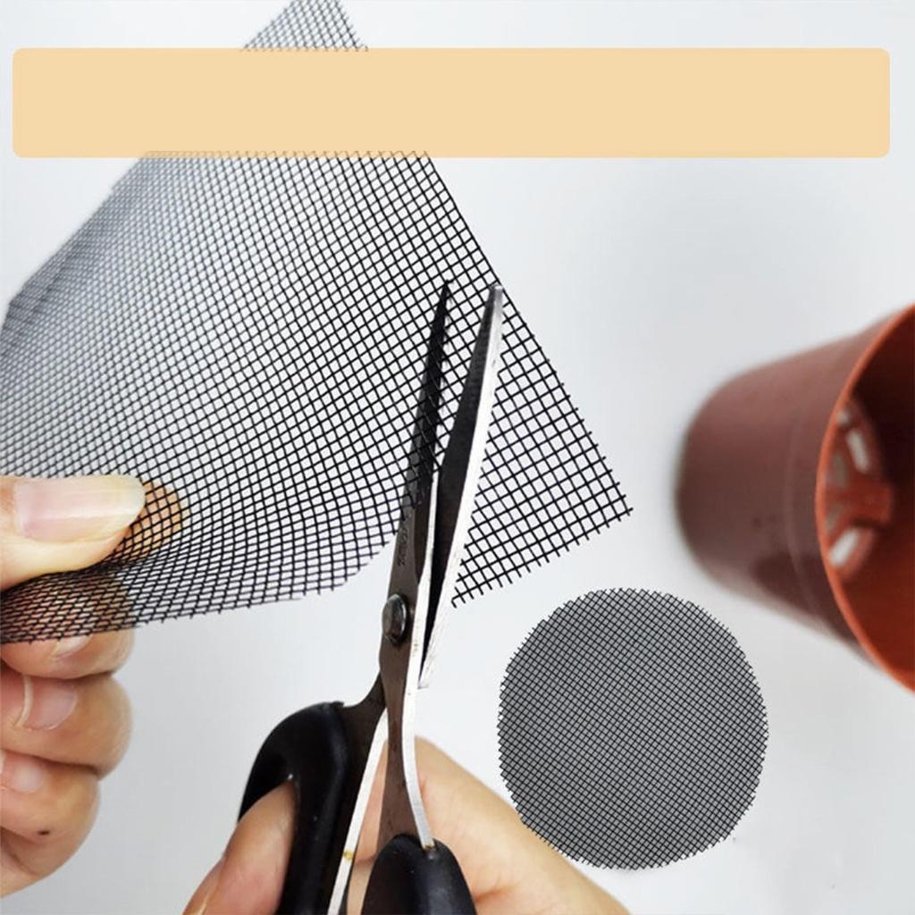 Kell Blomsterpotte Hull Mesh Pad Firkantet Bonsai Pot Bottom Grid Mesh Mat Dreneringsskjerm