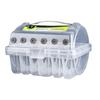 Line Winder Spool Box Fishing Tackle Box Line Organizer Multifunction Clear Case 6 Compartment Fishing Line Storage Case