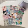 Floral Print Drawstring Coin Purse for Children Girls Makeup Bag Travel Organizer Keys Earphone Bag Makeup Pouch Cute Mini Purse