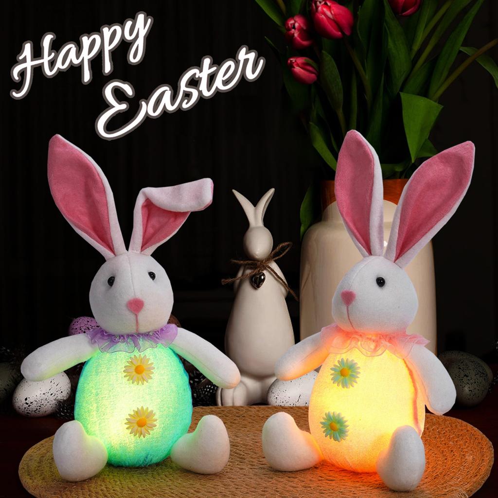 Easter Doll Glowing Bunny Decorations, Desktop Ornaments, Easter Gifts For Family And Friends