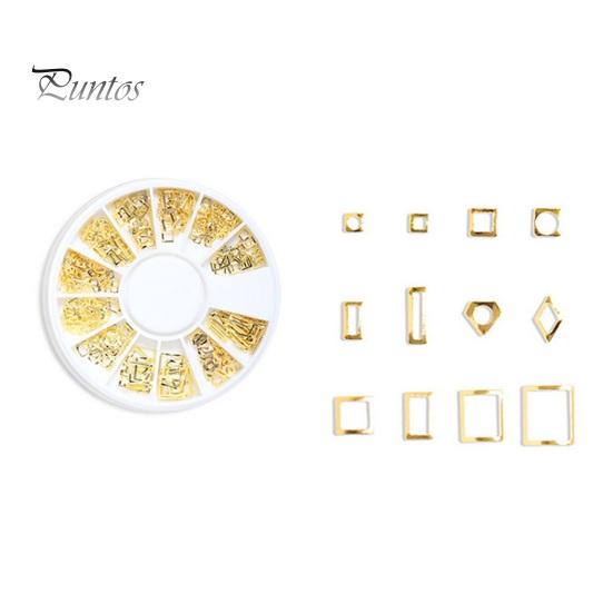 1 Box Nail Art Accessories 3D Metal Rivets Moon Star Shape DIY Manicure Reusable Nail Charm Jewelry Nail Art Manicure Accessories