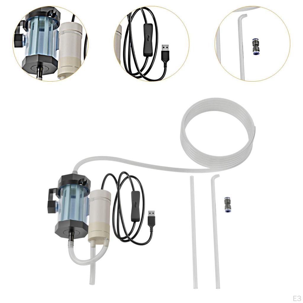 Aquarium Sand Cleaner Set Dirt and Waste Remover Easy Installation Strong Suction Washable USB Pump