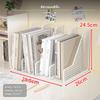 3Compartment Metal Desktop Book Rack, Simple Pattern Organizer, Office Table Storage,