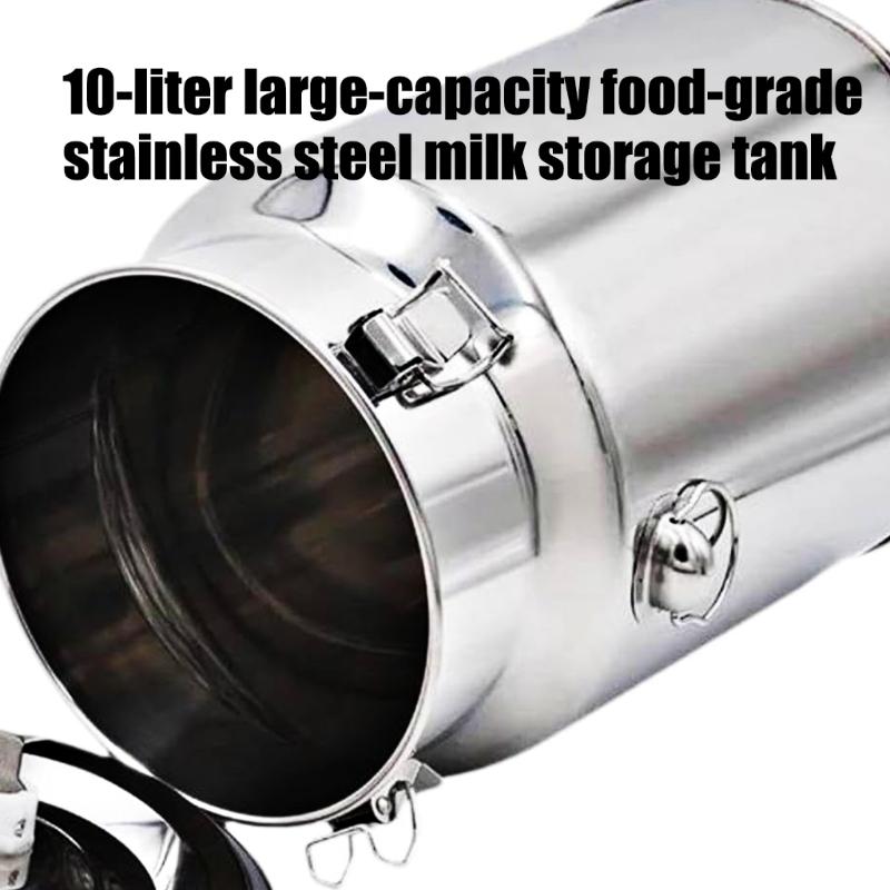 Large Capacity 10L Milking Equipment Bucket For Livestock Rustproof Stainless Steel Construction