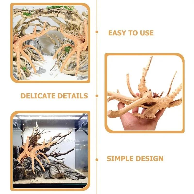 S/M/L Fish Tank Sunken Wood Decoration Driftwood for Aquarium Reptile Snake Spiders Bark Animal Craft Animals Adornments Tree