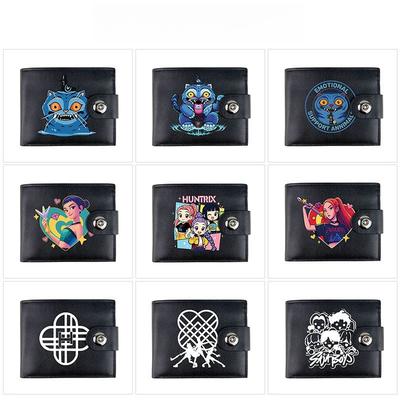 Button Zipper Kpop Hunters Rumi Zoey Mira PU Wallet Folding Purse