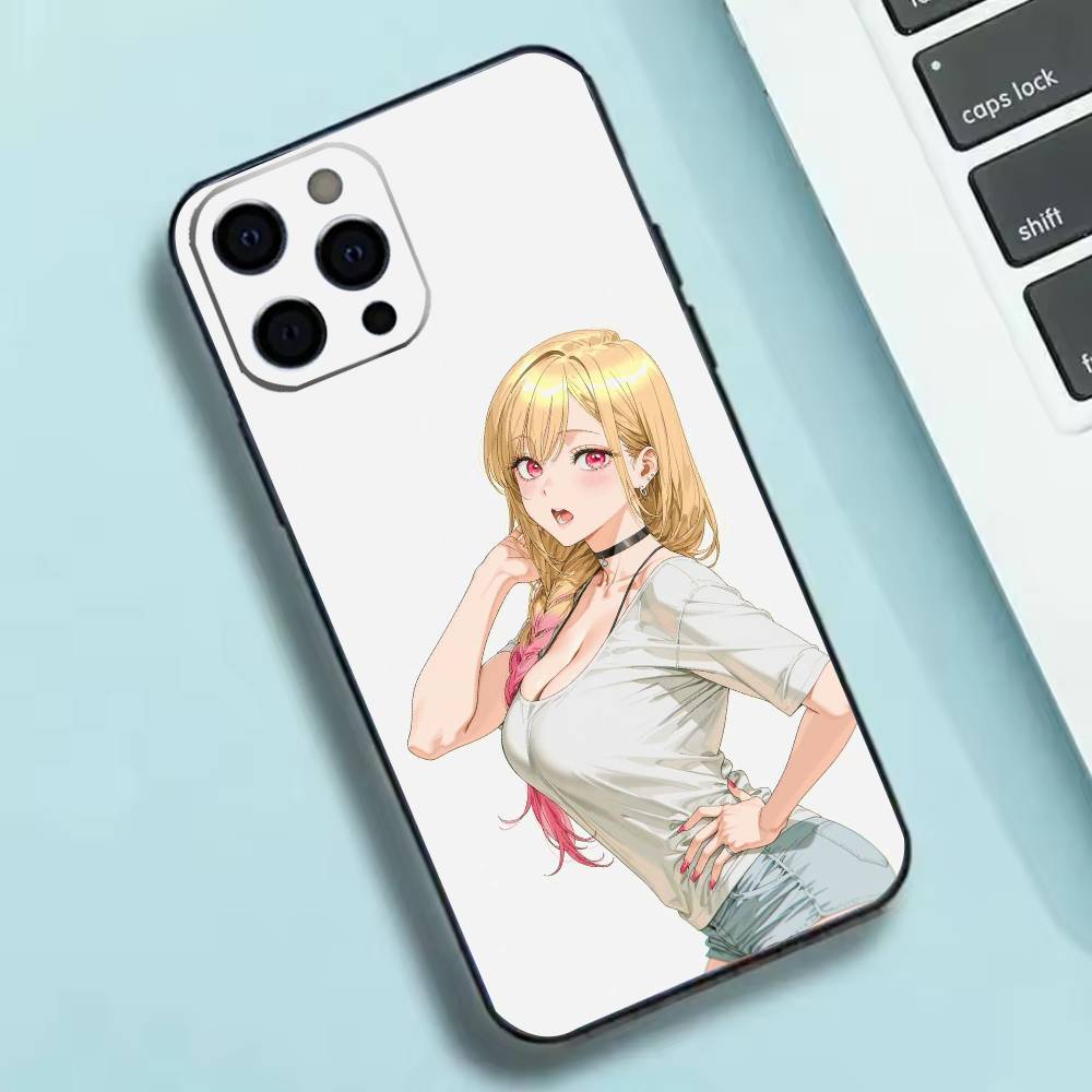 M-My Dress-Up Darling Phone Case For iPhone 17,16,15,14,13,12,11 X XR Plus,Soft Silicone Black Cover