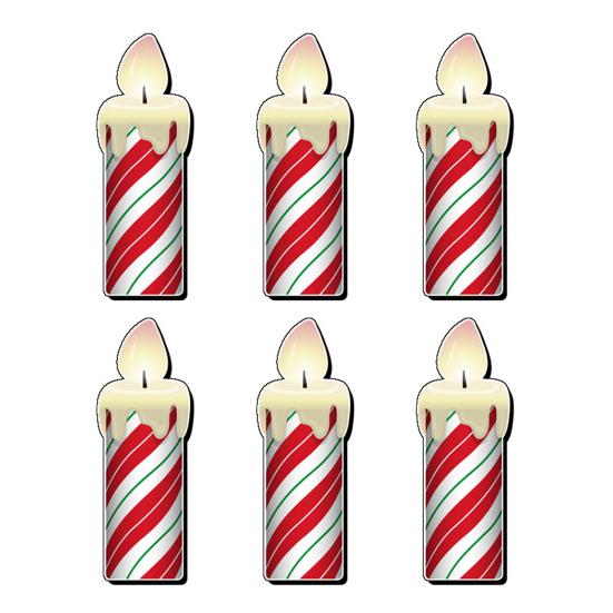 Christmas Yard Sign Outdoor Red White Striped Candle Sign with Stake for Garden Balcony Pathway Walkway Decor