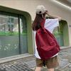 Moda simples feminina mochila impermeável cor sólida saco de escola para adolescente menina grande capacidade estudante saco de viagem