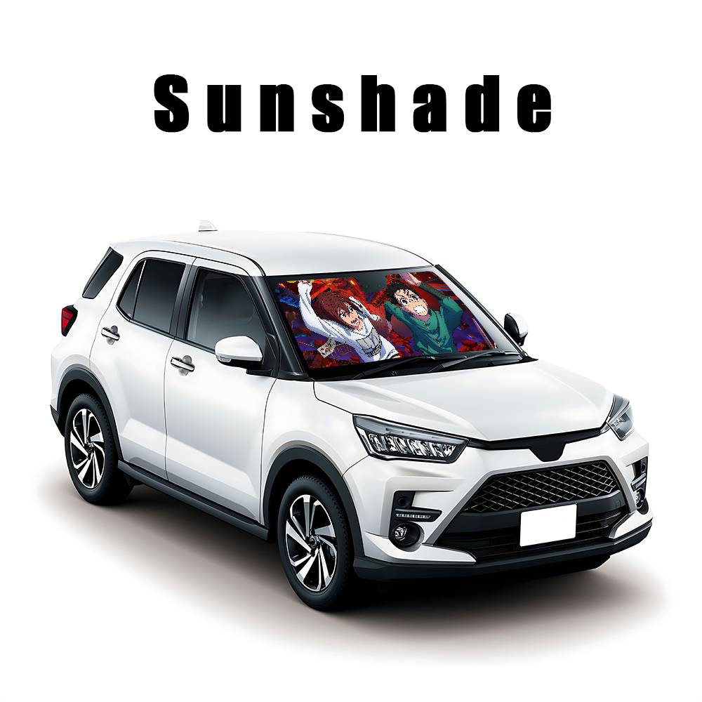 Anime D-Dandadan Car SunShade Car Sunshade Covers Cover Universal Windscreen Folding Visor