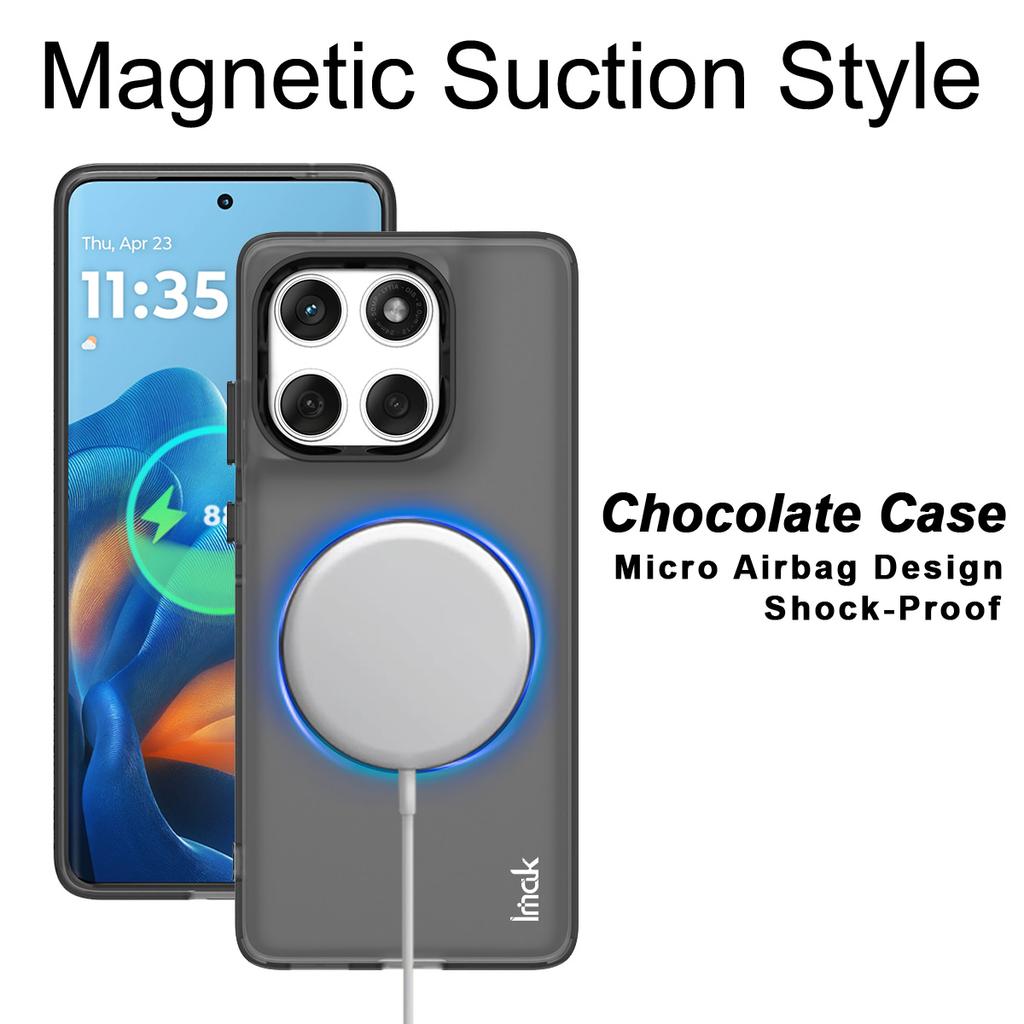 IMAK Phone Case for Motorola Edge 60 Fusion 5G/60s 5G/60 5G Magnetic Case PC + TPU Back Cover