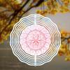 3D Colorful Mandala Flower Wind Spinner Metal Decorative Hanging Spinner for Garden Patio Home All Season Indoor Outdoor Decoration
