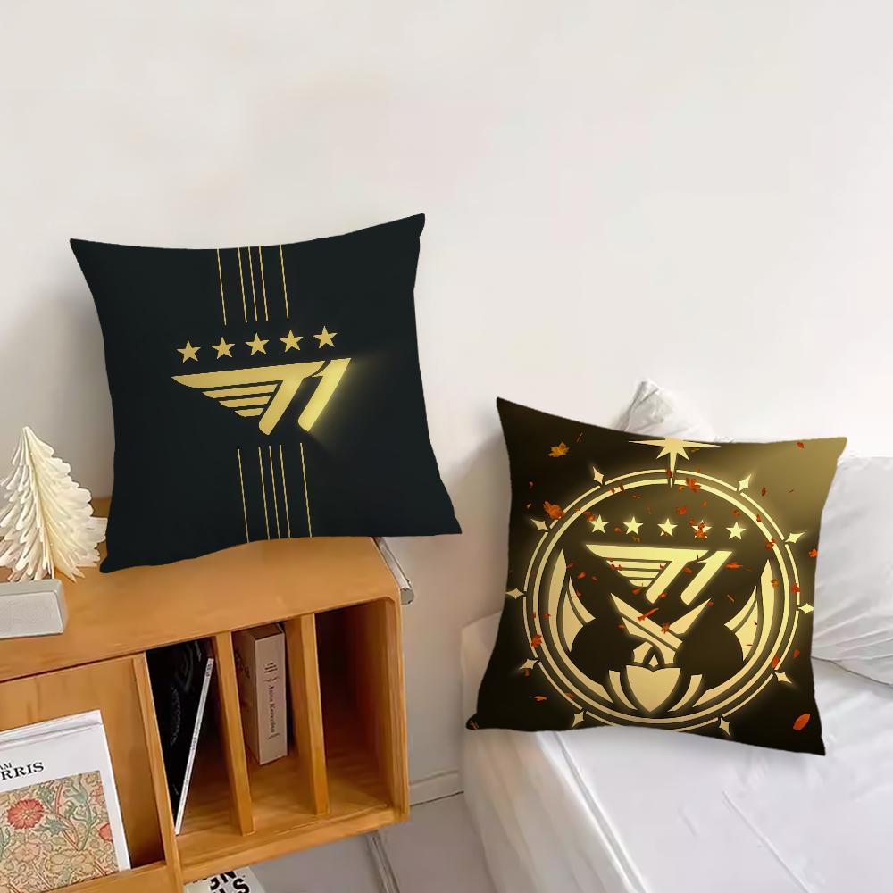 Faker Skt T-T1 Cool Cushion Cover Living Room Accent Couch Back Support Square Lounge Restful Nap Companion Pillow Case
