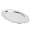 Silver Serving Tray Stainless Steel Oval Mirror Elegant Vintage Decorative Appetizer Platter for Buffet Wedding Party