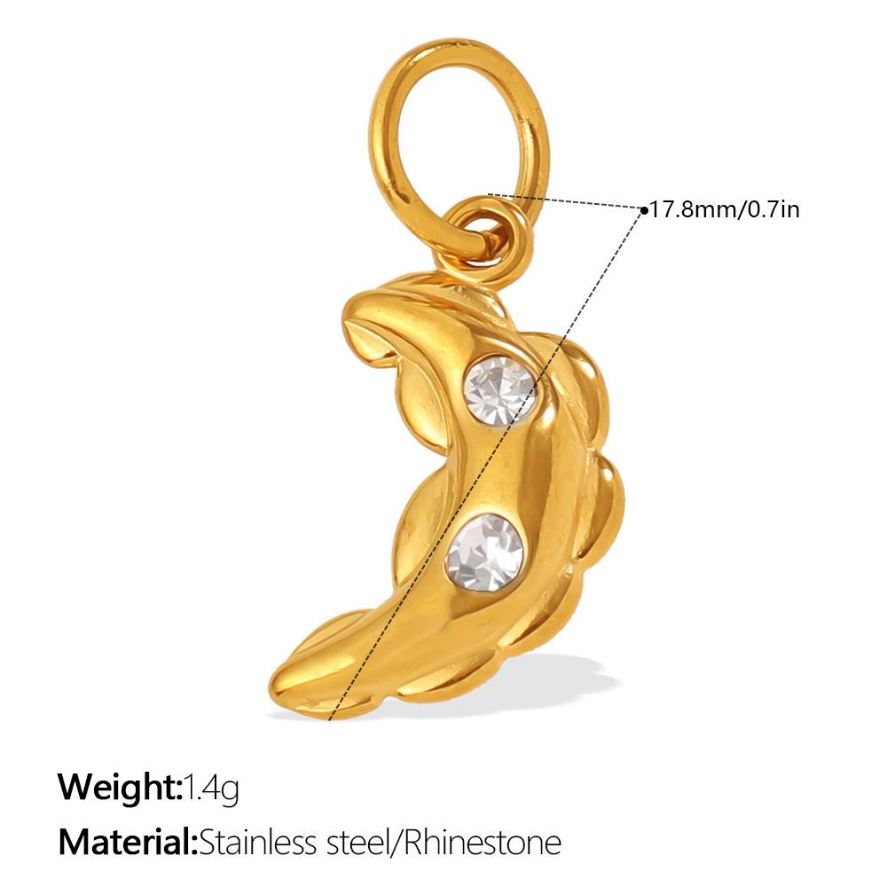 Yori 2Pcs Stainless Steel Gold Color PVD Plated Pendant for DIY Necklace Bracelet Earring Jewelry Making Accessories