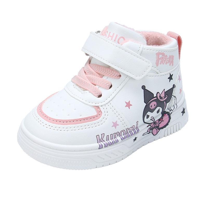 2025 Kinder High-Top Sportschuhe: Herbst/Winter Stil für Jungen, Cartoon-Leder für Mädchen, Bequeme Freizeitsneaker mit weicher Sohle