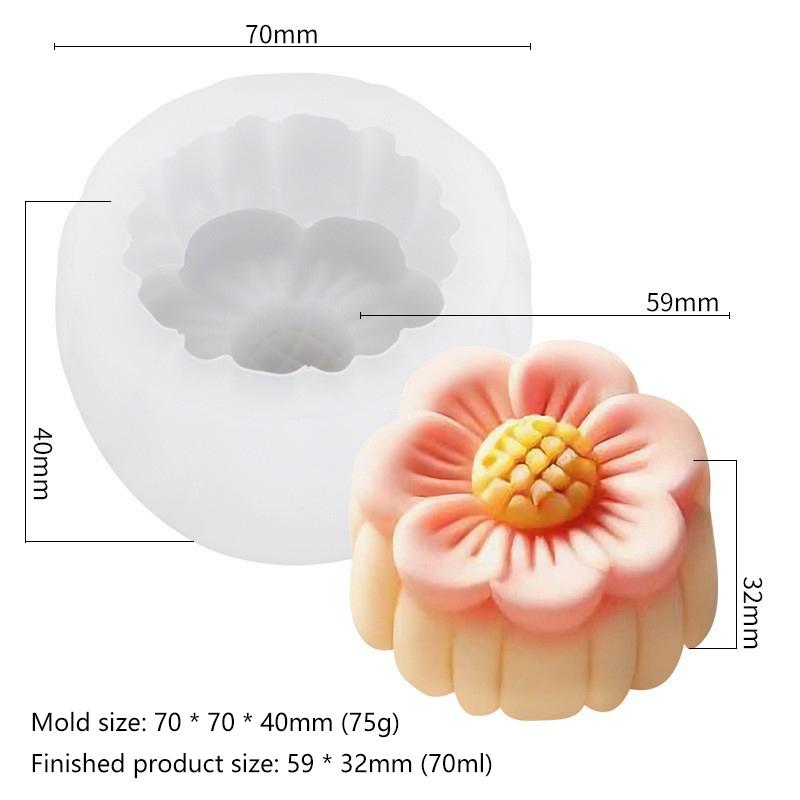 3D Silikonformen für DIY Blumen Fondant Cupcake Schokolade Süßigkeiten Eis Zucker Desserts Kerze Seife Gips Harzform