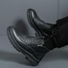 Side zipper high-top riding boots 2026 new autumn and winter soft-soled men's street casual leather shoes trend
