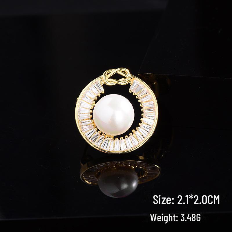Broșă Elegantă cu Zircon Micro-Incrustat: Accesoriu de bijuterie la modă, potrivit pentru orice ținută, pentru vară
