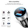 Phone LED Voltmeter Socket Cigarette Lighter For iPhone For Samsung 2-Port Adapter Car Charger