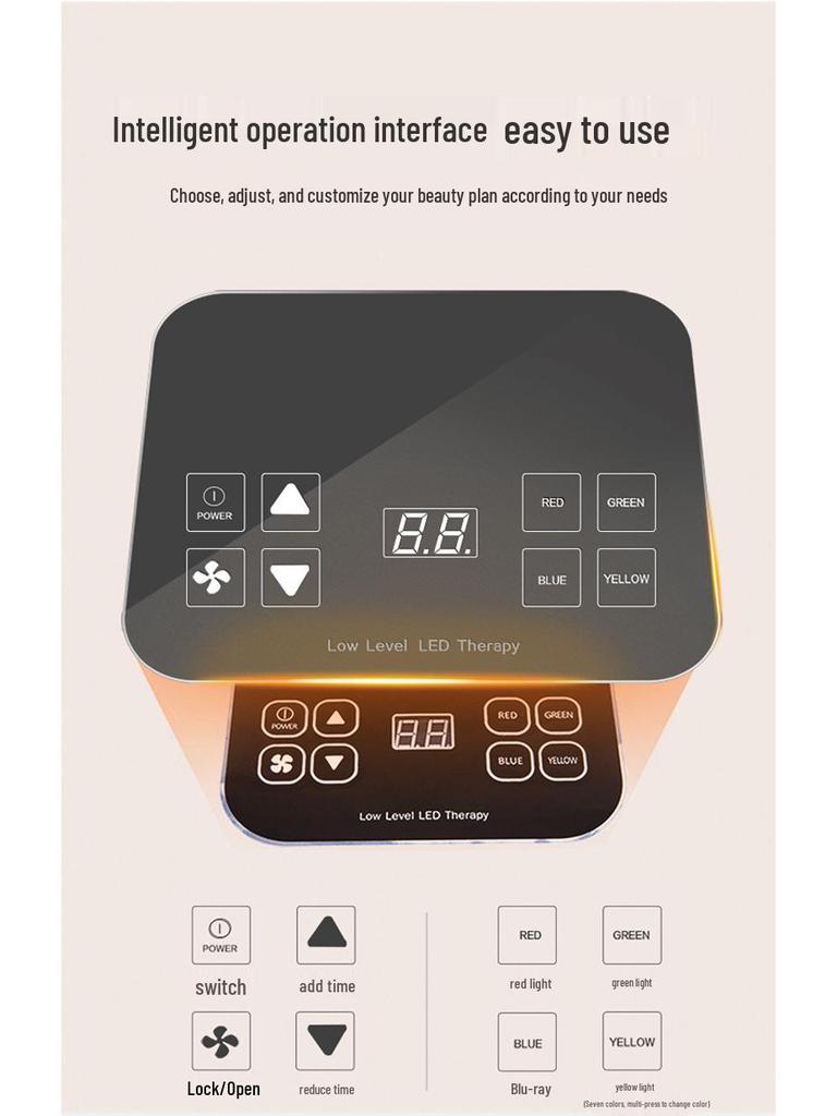 Folding LED Spectrometer Colorful Photon Skin Rejuvenation Light Therapy Device