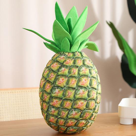 Pineapple Pillow Soft PP Cotton Filling Realistic Plushies Fruit Props Sofa Ornament Lovely Simulation Pineapple Stuffed Fruit Toy Home Decoration